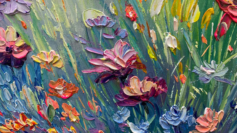 Vivid Meadow Bloom Painting