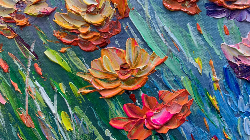 Vivid Meadow Bloom Painting
