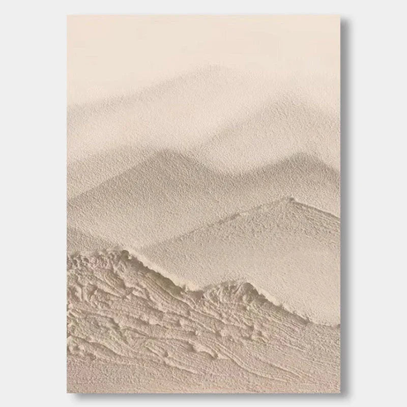 Hidden Mountain - Minimalist Wabi Sabi Abstract Mountain Texture Wall Art - artextured