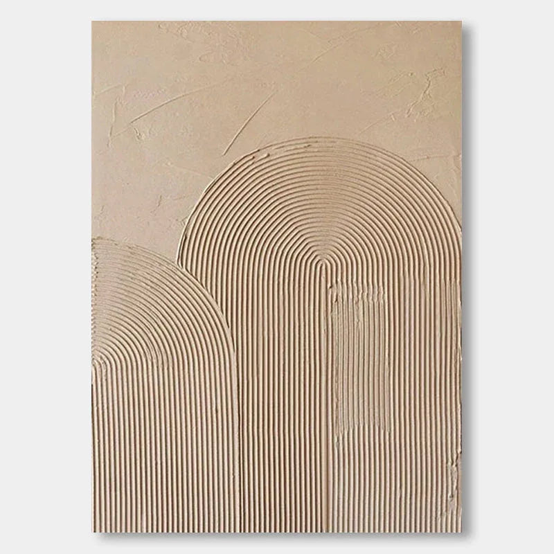 Natural Achievements - Abstract Wall Art of Hand Drawn Textured Geometric Arches - artextured