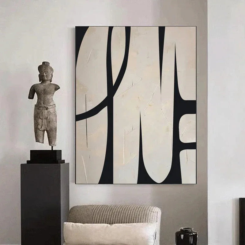 Longing - Minimalist Wabi Sabi Abstract Geometric Wall Art - artextured