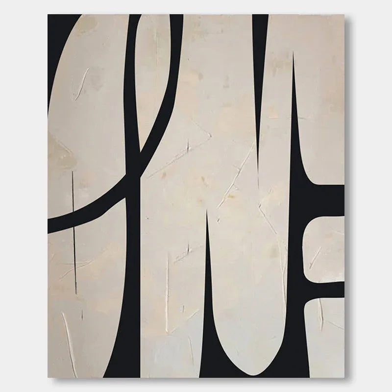 Longing - Minimalist Wabi Sabi Abstract Geometric Wall Art - artextured