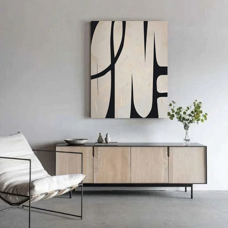 Longing - Minimalist Wabi Sabi Abstract Geometric Wall Art - artextured