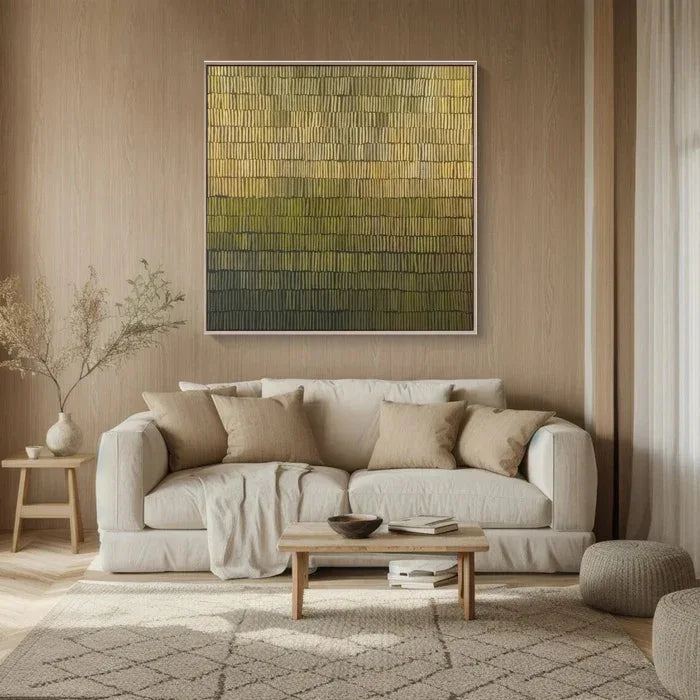 Golden Rhythm – Minimalist Textured Line Abstract Oil Painting Wall Art - artextured