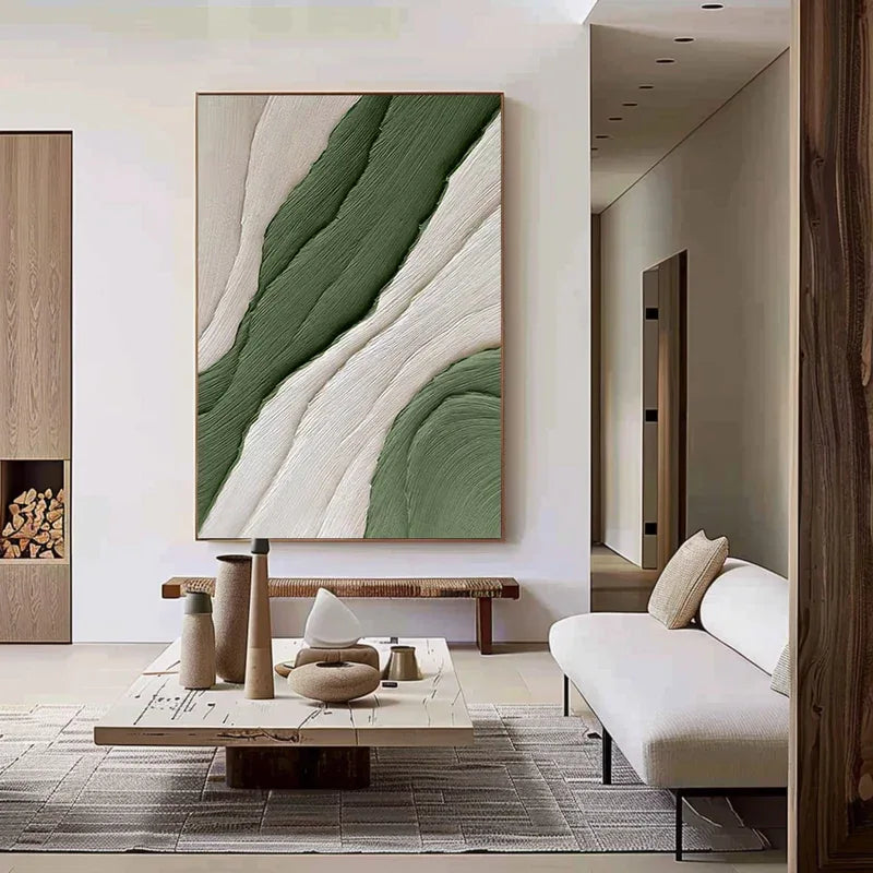Modern Minimalist Textured Canvas - Earthy Tones for Elegant Interiors - artextured