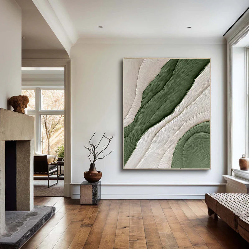 Modern Minimalist Textured Canvas - Earthy Tones for Elegant Interiors