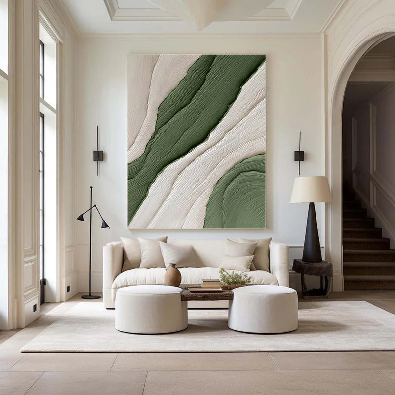 Modern Minimalist Textured Canvas - Earthy Tones for Elegant Interiors