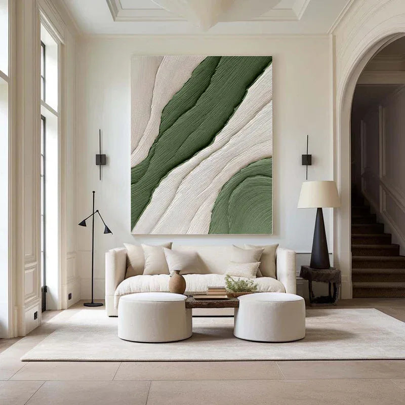 Modern Minimalist Textured Canvas - Earthy Tones for Elegant Interiors - artextured