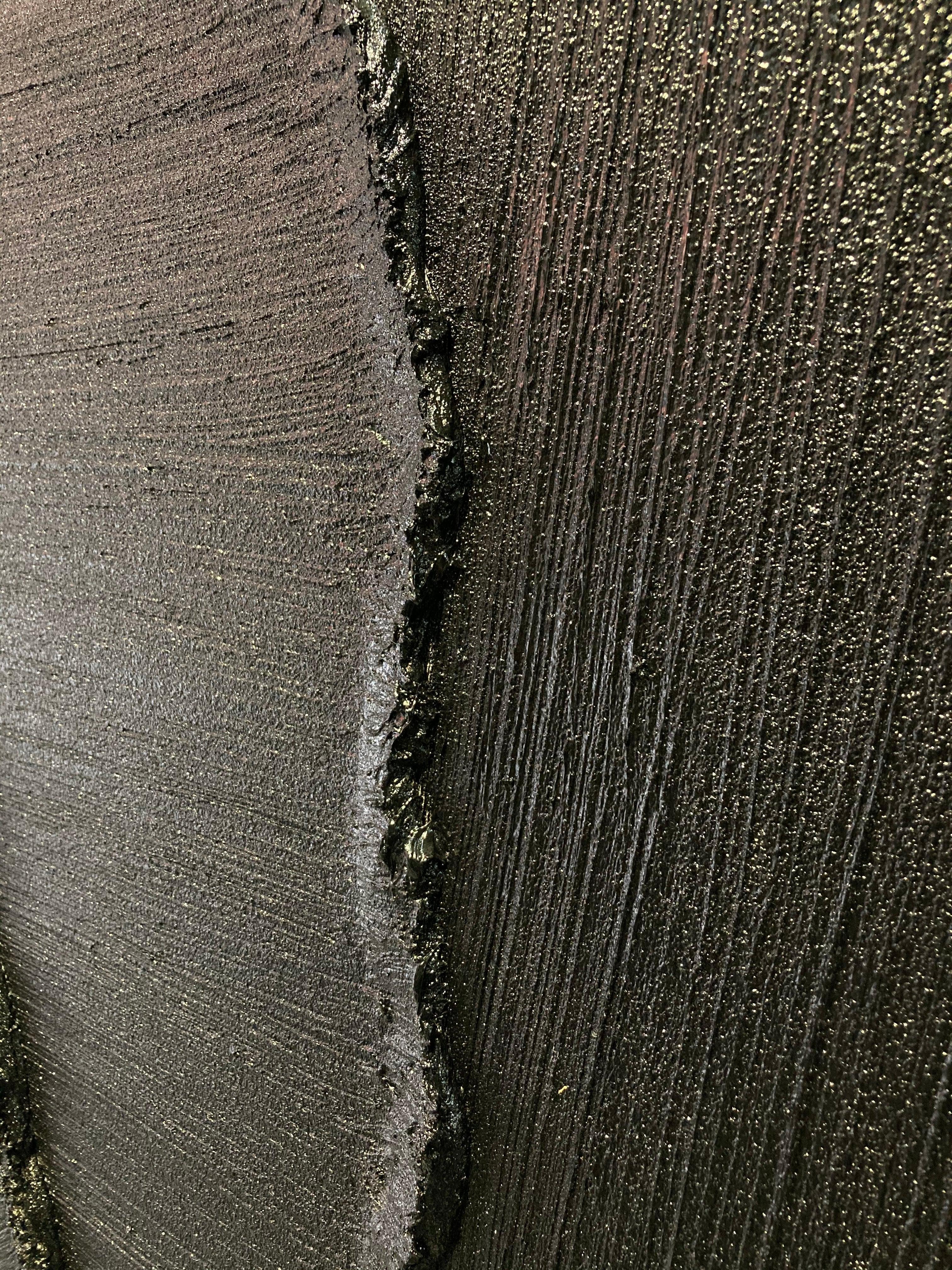 Dark Rift-Minimalist Black and Gray Textured Lines and Abstract Wall Art in Modern Interior Design - artextured