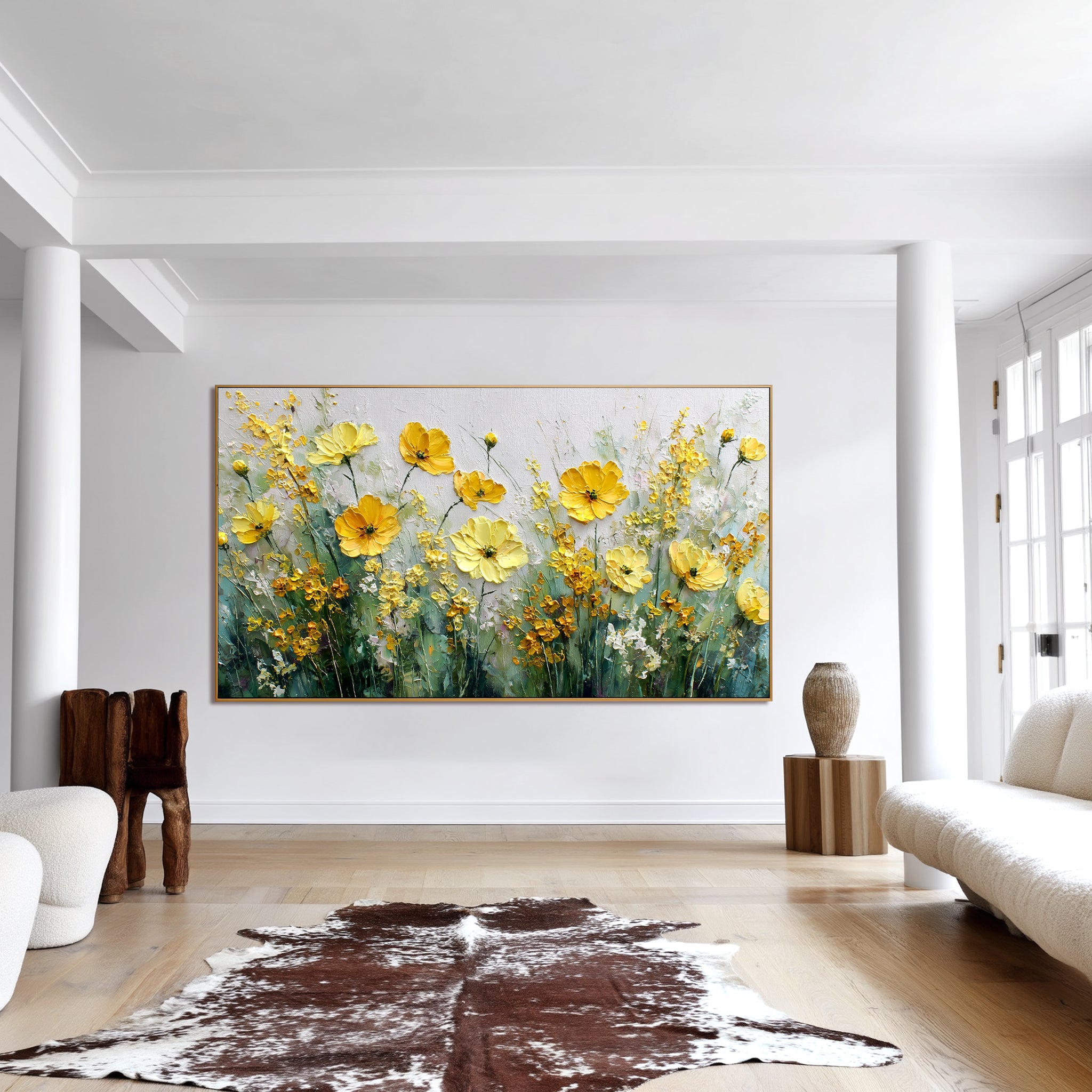 Golden Meadow – 3D Textured Hand-Painted Oil Painting#AB522001