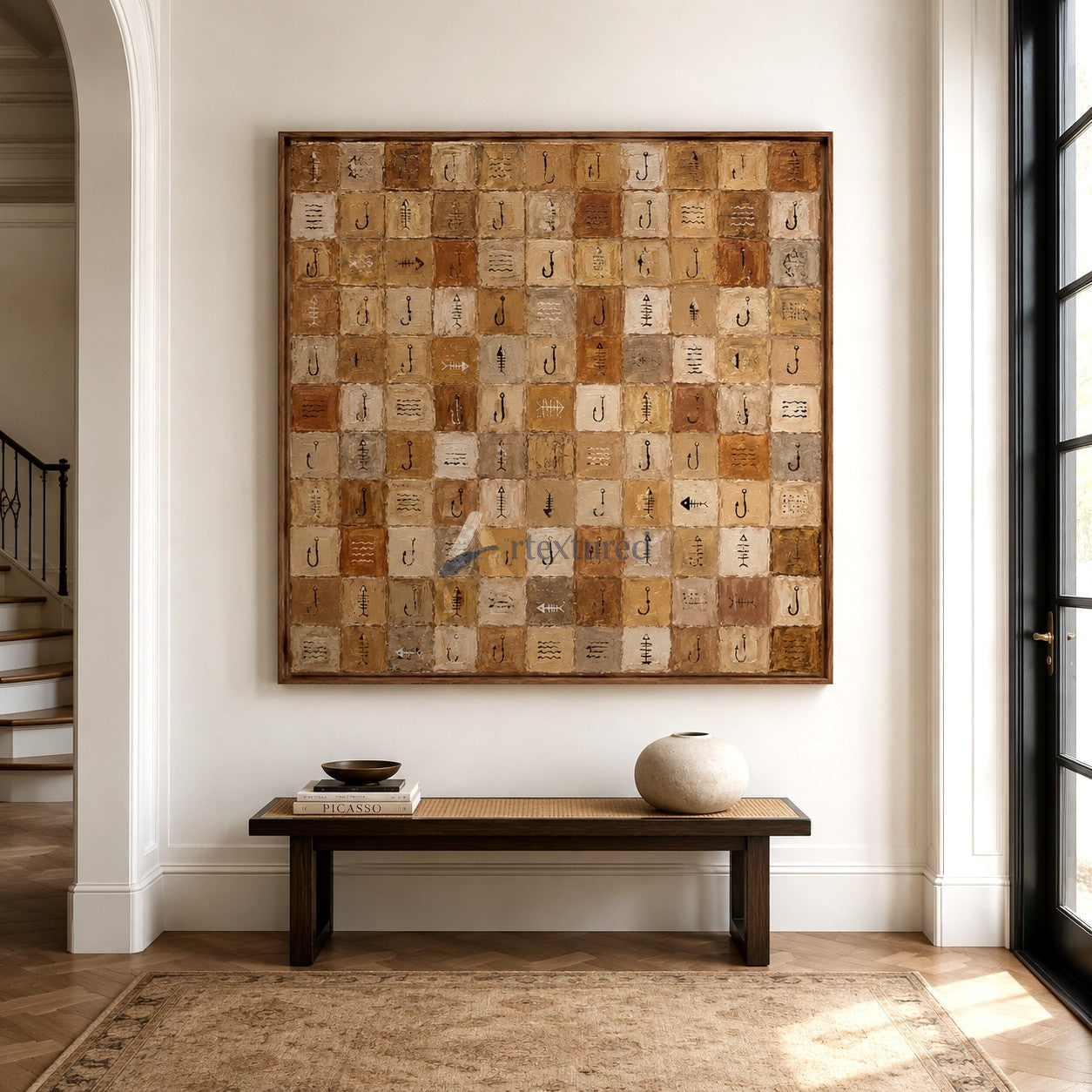 Abstract Textured Wall Art – Neutral Modern Canvas Painting#LL20260042
