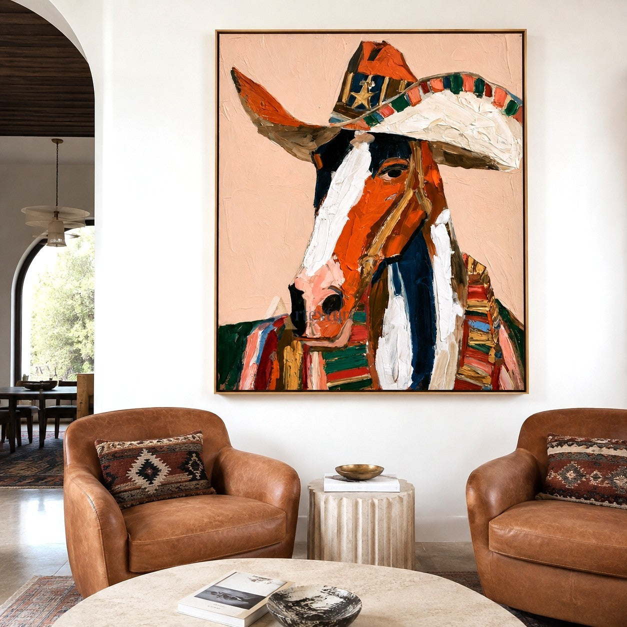 Fiesta Horse – Colorful Mexican Equestrian Painting#LL20260049