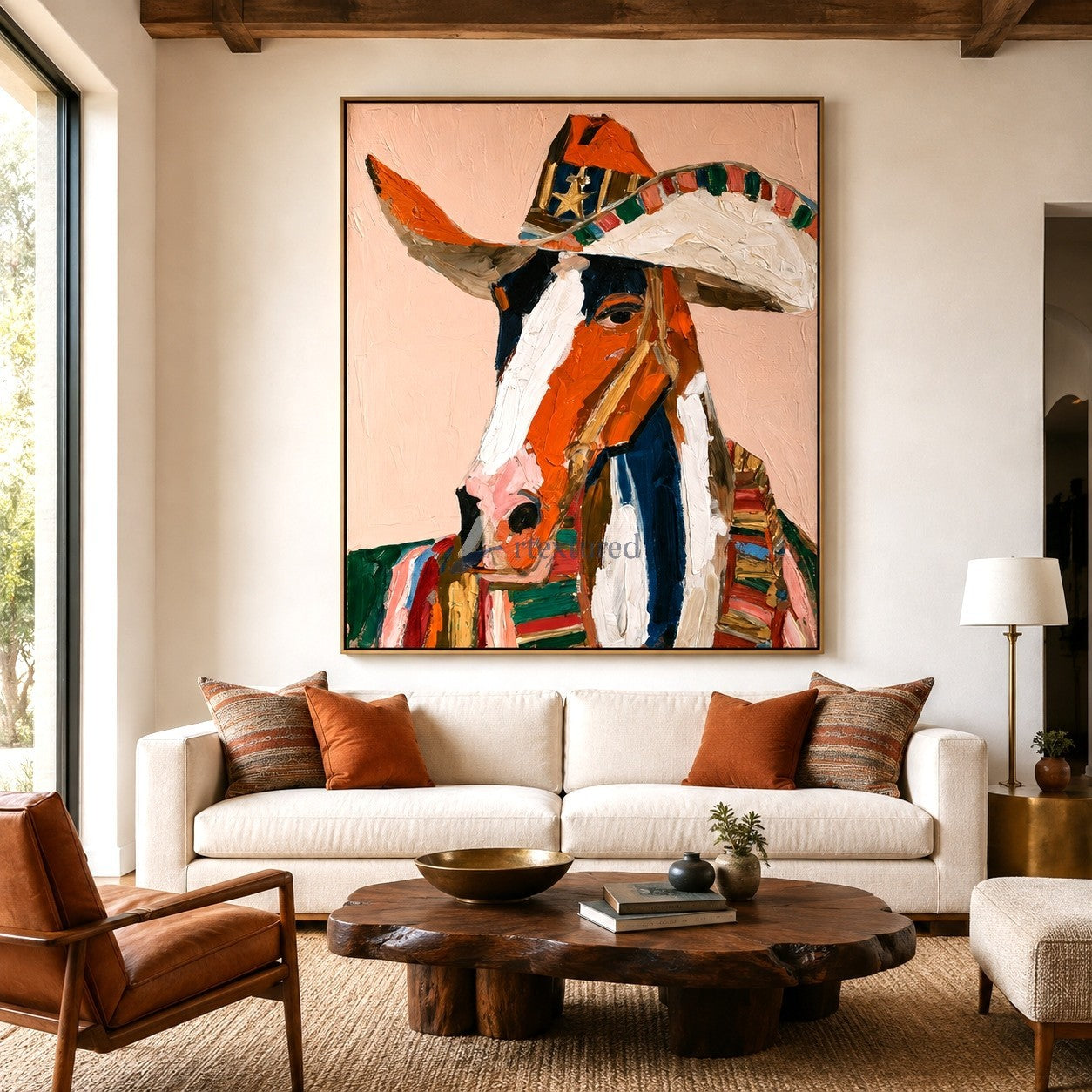 Fiesta Horse – Colorful Mexican Equestrian Painting#LL20260049