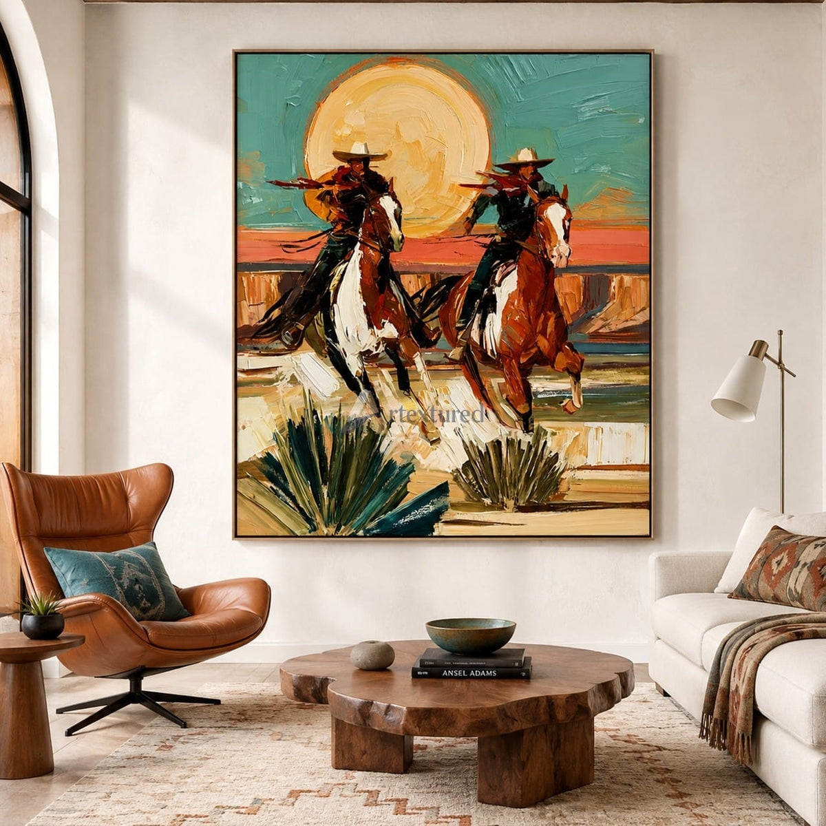 Sun Chasers – Western Cowboy Riders Painting#LL20260052