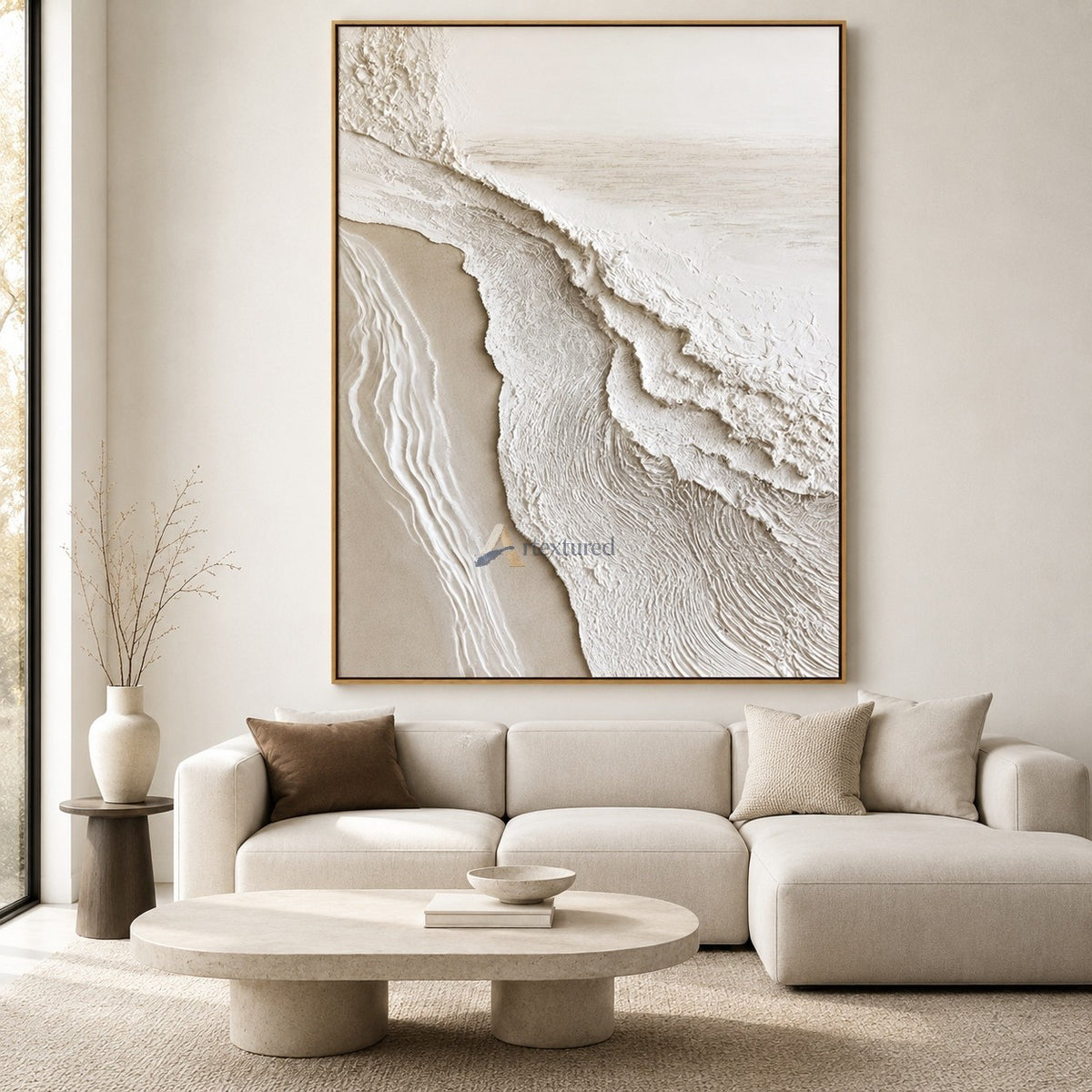 Tidal Impressions – Handcrafted Coastal Textured Wall Art#LL20260077