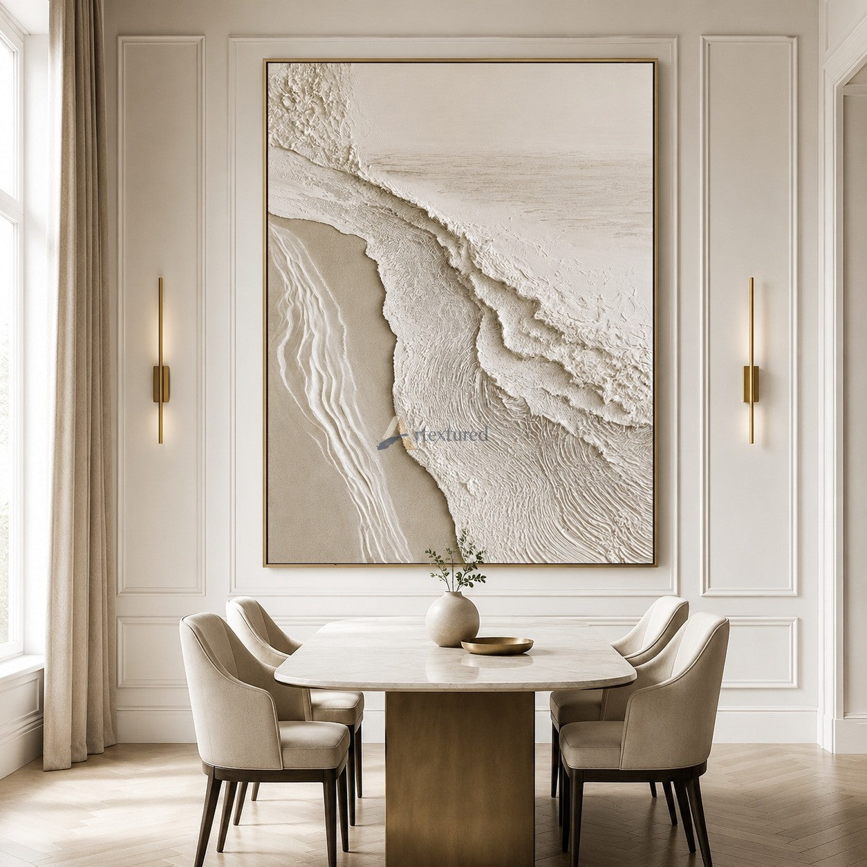 Tidal Impressions – Handcrafted Coastal Textured Wall Art#LL20260077