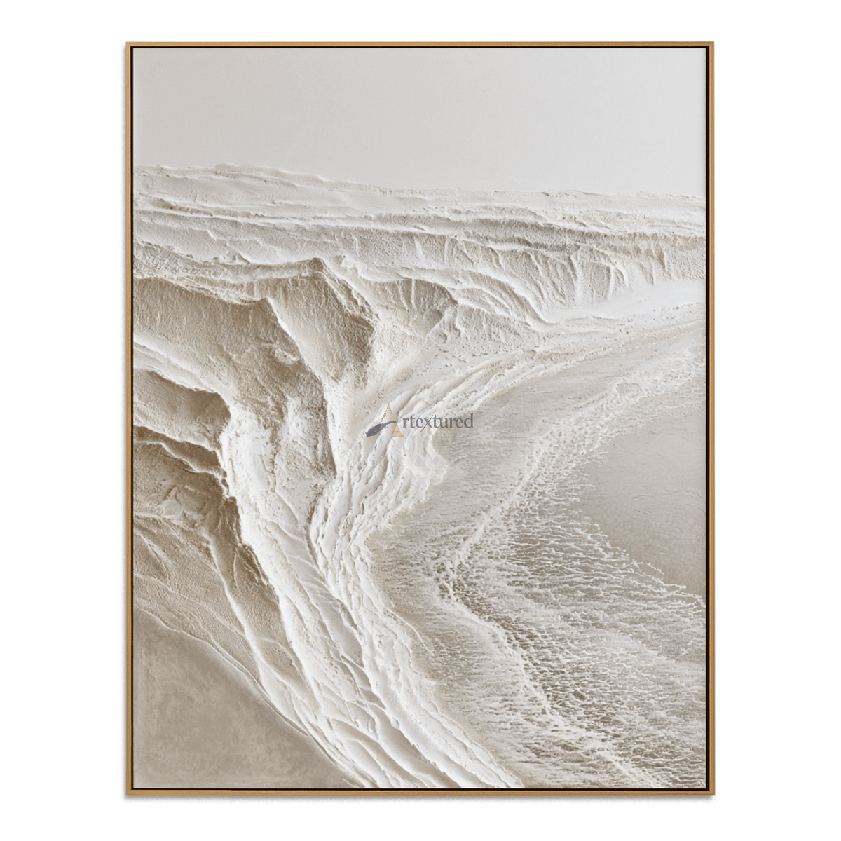 Sculpted Cove – Handcrafted Neutral Textured Wall Art#LL20260078