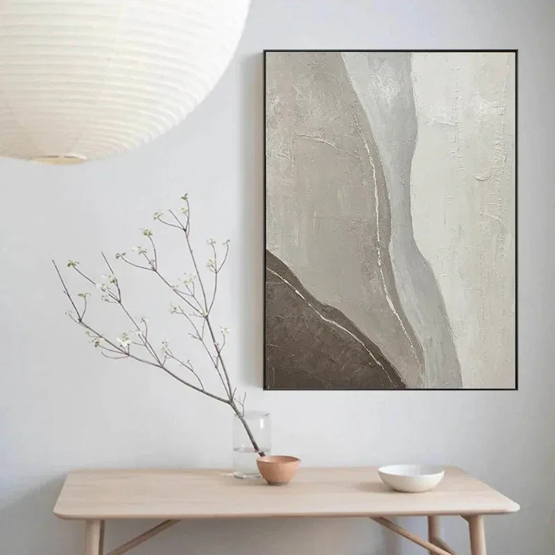 Earthbound Serenity-Modern Minimalist Decoration Wabi Sabi Abstract Wall Art - artextured