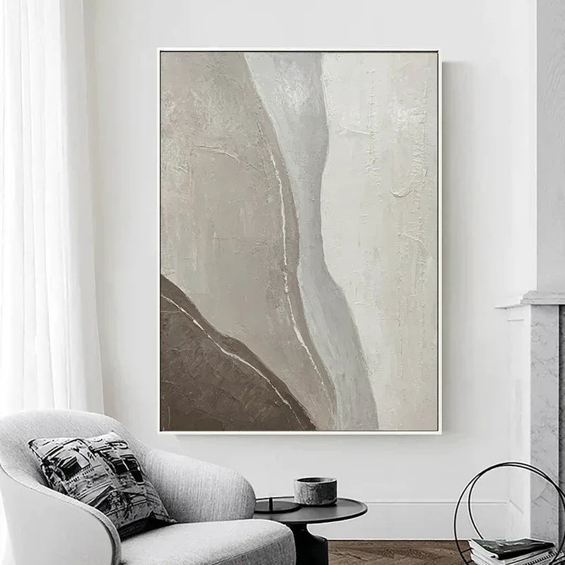 Earthbound Serenity-Modern Minimalist Decoration Wabi Sabi Abstract Wall Art - artextured