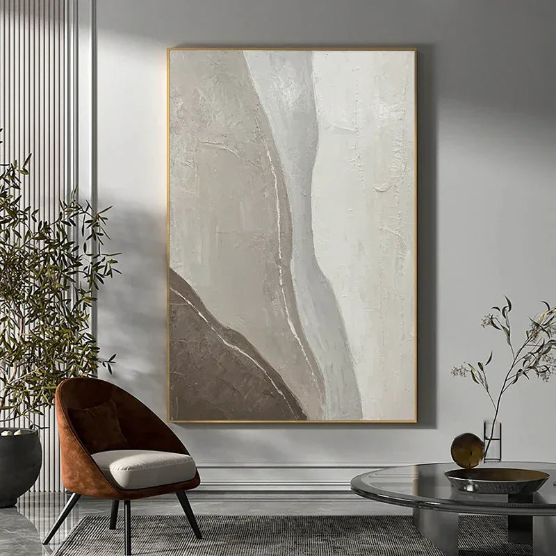 Earthbound Serenity-Modern Minimalist Decoration Wabi Sabi Abstract Wall Art - artextured