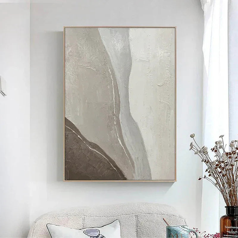 Earthbound Serenity-Modern Minimalist Decoration Wabi Sabi Abstract Wall Art - artextured