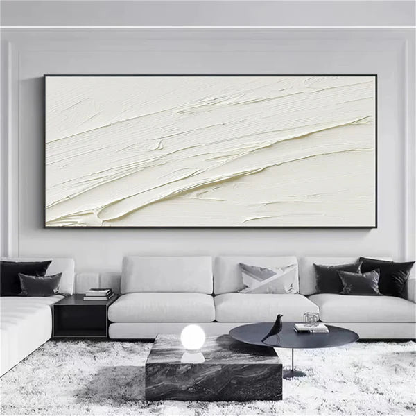 Minimalistic Balance Canvas Painting - Large Abstract Textured Wall Art