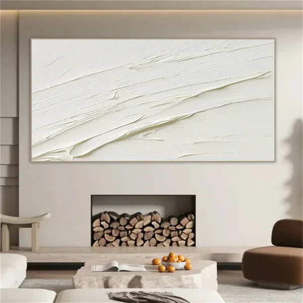 Minimalistic Balance Canvas Painting - Large Abstract Textured Wall Art - artextured