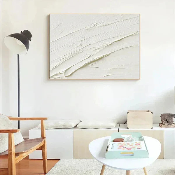 Minimalistic Balance Canvas Painting - Large Abstract Textured Wall Art - artextured