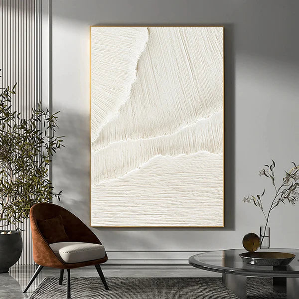 Minimalist Textured Neutral Canvas Art