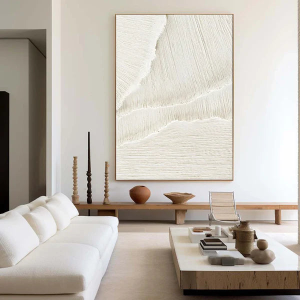 Minimalist Textured Neutral Canvas Art