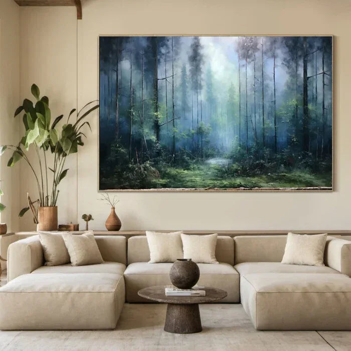 Mystic Forest - Hand-Painted Nature Landscape Oil Painting - artextured