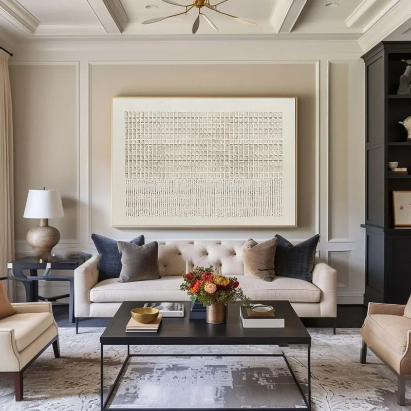 Neutral Grid Texture