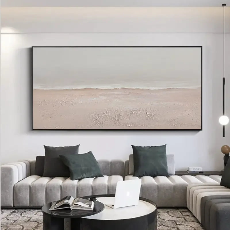 Coastal Quiet Texture-Coastal Texture Oil Painting Wall Art in Modern Interior Decoration - artextured