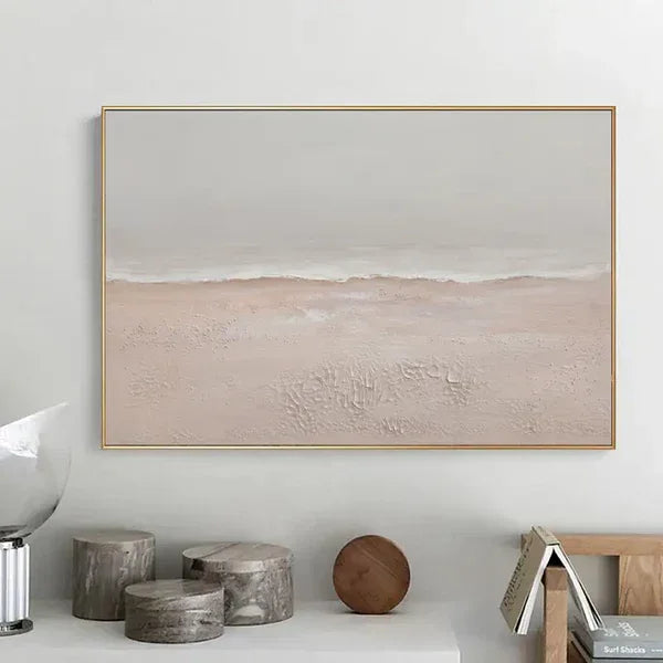 Coastal Quiet Texture-Coastal Texture Oil Painting Wall Art in Modern Interior Decoration - artextured