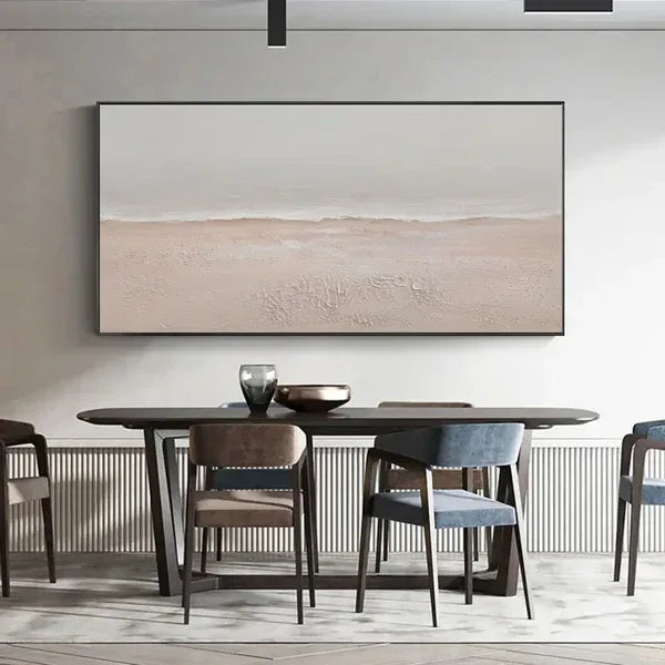 Coastal Quiet Texture-Coastal Texture Oil Painting Wall Art in Modern Interior Decoration - artextured