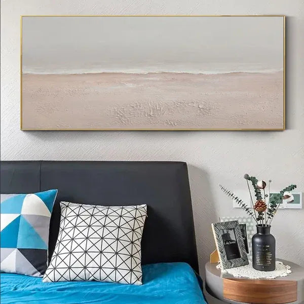 Coastal Quiet Texture-Coastal Texture Oil Painting Wall Art in Modern Interior Decoration - artextured