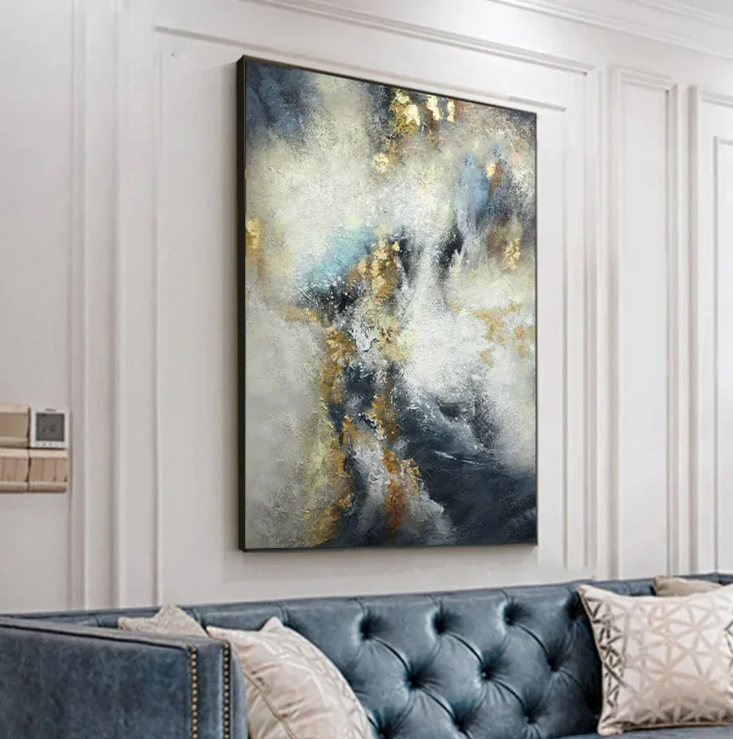 Coastal Serenity-Ocean Vitality Abstract Texture Oil Painting Wall Art - artextured