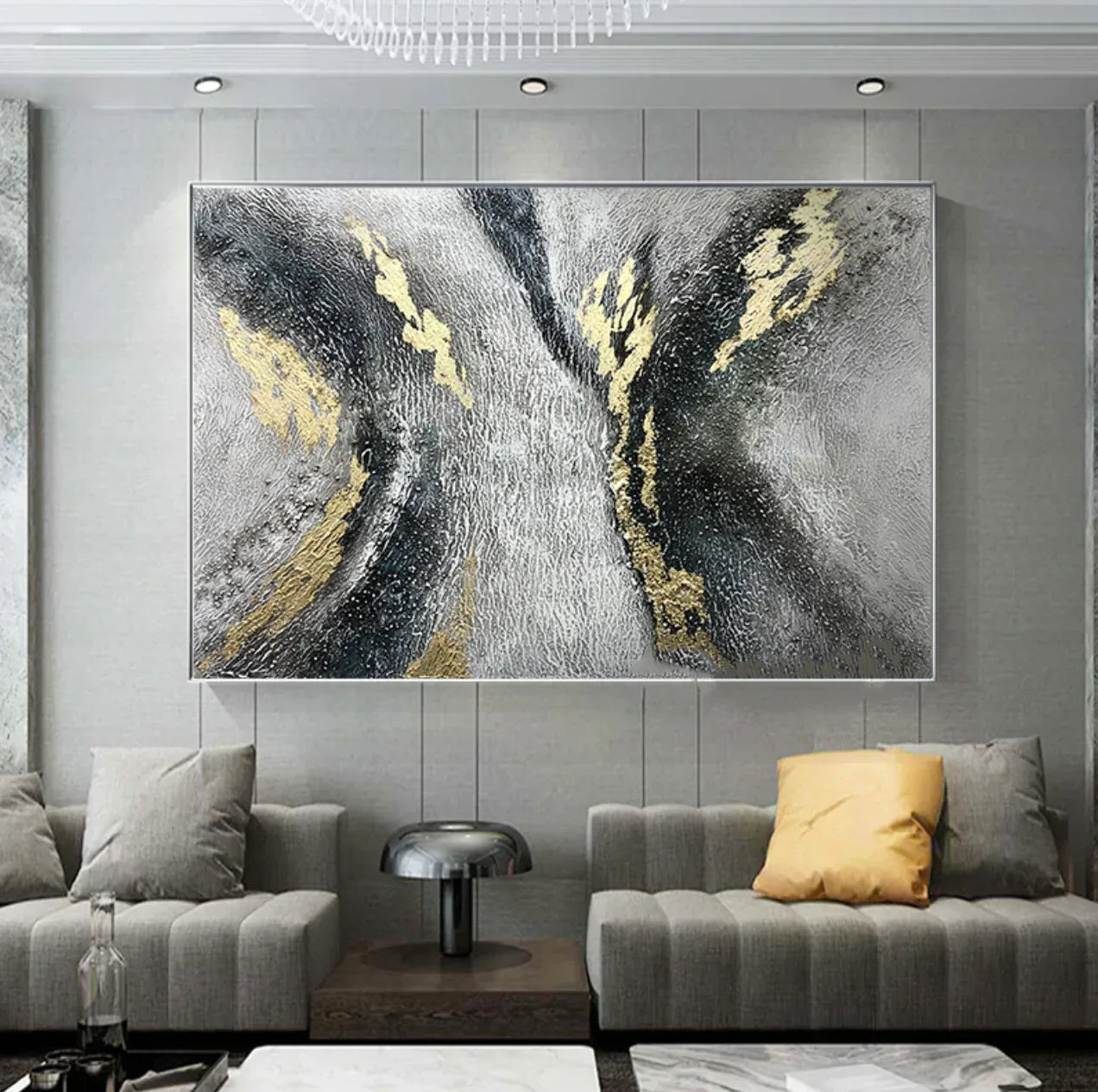Raging River-Modern Minimalist Surging River Texture Wall Art - artextured