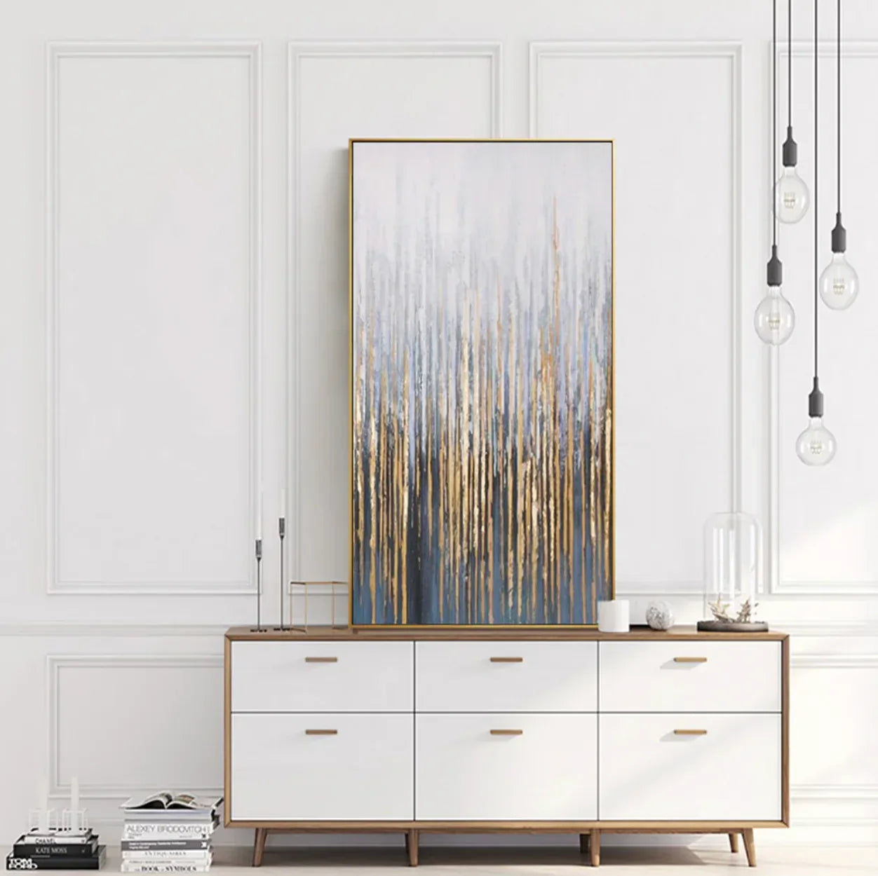 Whispers of Nature Abstract Art -Vertical Three-Dimensional Abstract Thick Textured Wall Art - artextured