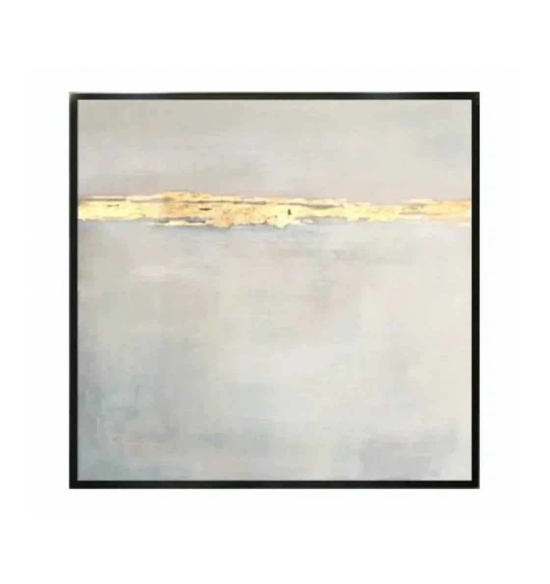 Twilight's End - Modern Minimalist Final Sunset Hand-Painted Oil Painting Wall Art - artextured