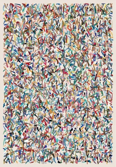 Vibrant Mosaic - Large Hand-Painted Textured Abstract Oil Painting - artextured