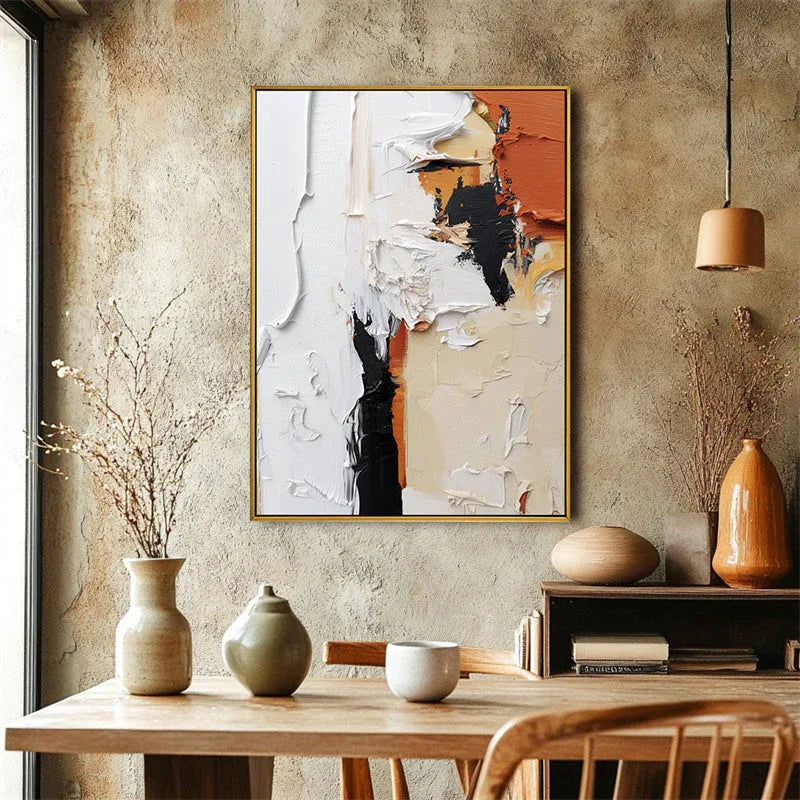 Layered Harmony-Hand Drawn Colorful Abstract Texture Wall Art - artextured