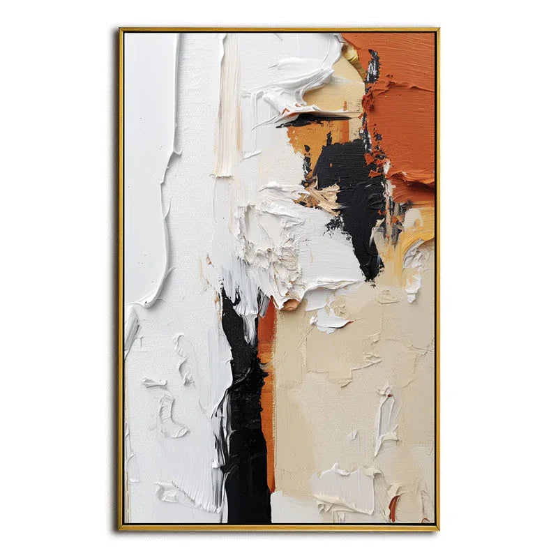 Layered Harmony-Hand Drawn Colorful Abstract Texture Wall Art - artextured