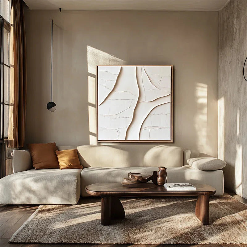 Tranquil Terrain-Three Dimensional Oil Painting Wall Art With Hand Drawn Texture and Terrain Folds - artextured