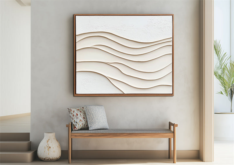 Tranquil Waves: 3D Wall Art