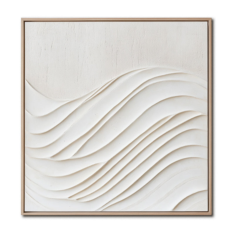 Serene Flow: 3D Wave Wall Art