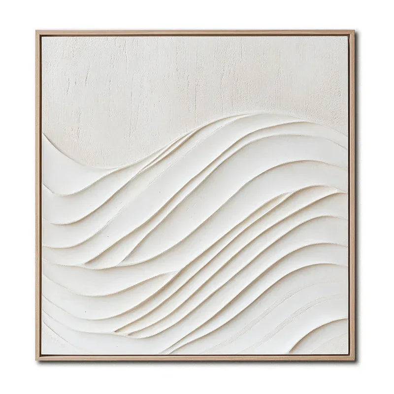 Serene Flow-Wabi Sabi Style Three-Dimensional Wave Texture Abstract Wall Art - artextured