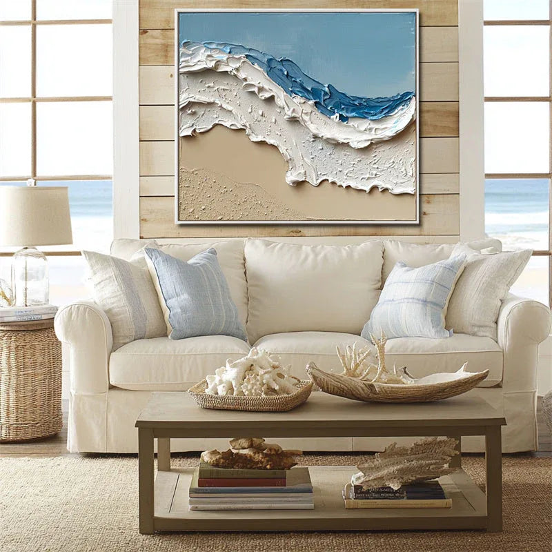 Coastal Breeze-The Art of Seaside Wave Texture Wall in Modern Home Decoration - artextured