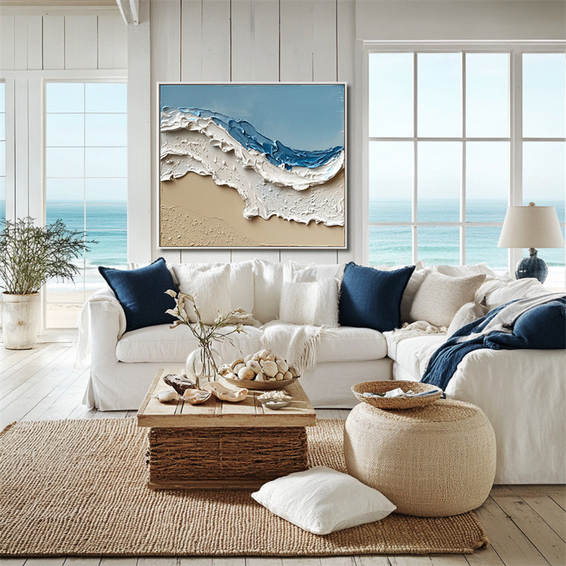 Coastal Breeze: Textured Waves