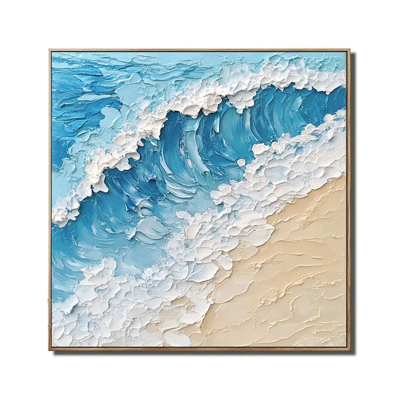 Ocean Breeze -The Three-Dimensional Abstract Texture Wall Art of Waves and Sand - artextured